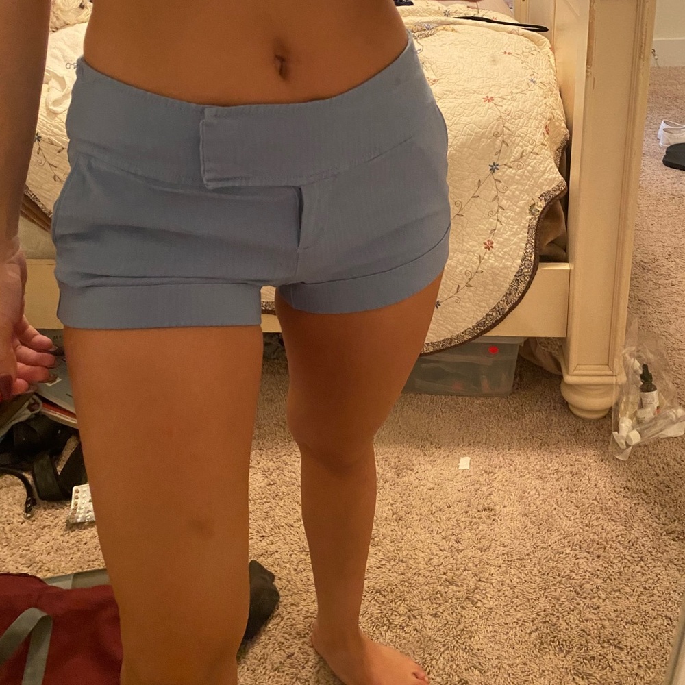 Blue stretchy shorts